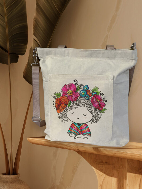 Floral lady - Tote bag - Image 2