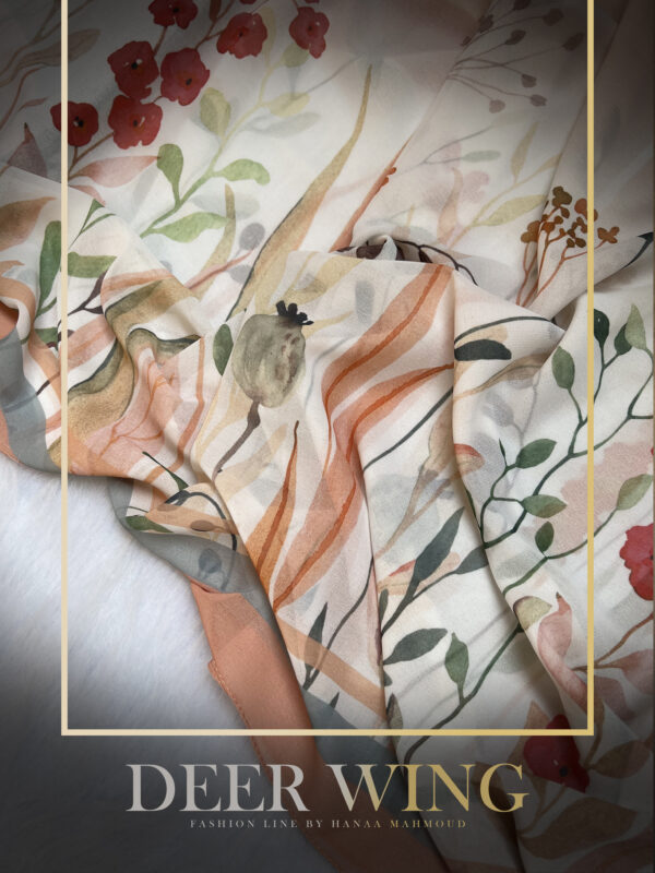 Autumn Blossom Chiffon Scarf - Image 2