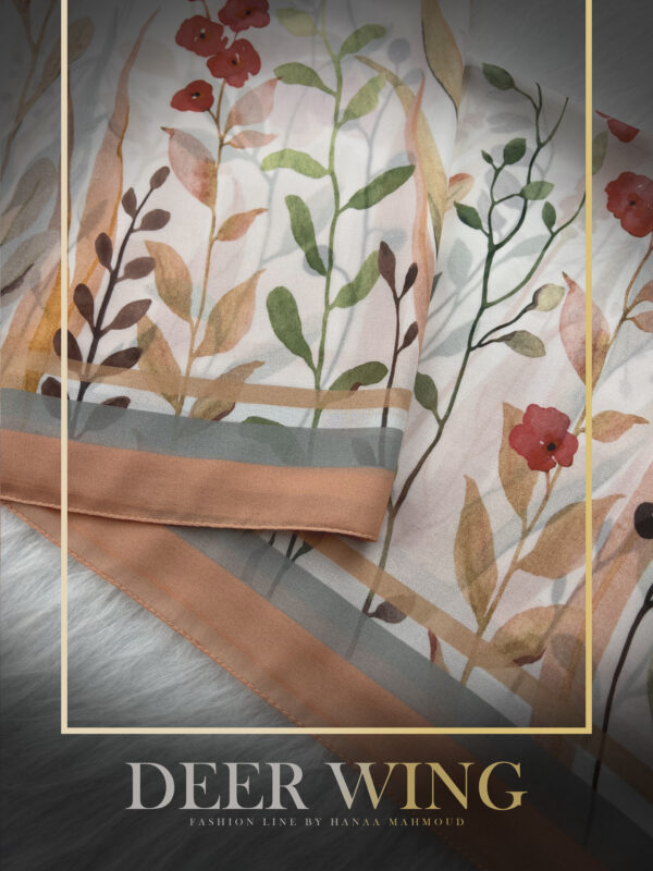 Autumn Blossom Chiffon Scarf - Image 3