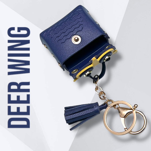 Owl Bag Charm Keychain-Navy Blue - Image 2