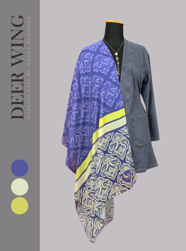 Mauve Imprint Chiffon Scarf - Image 2
