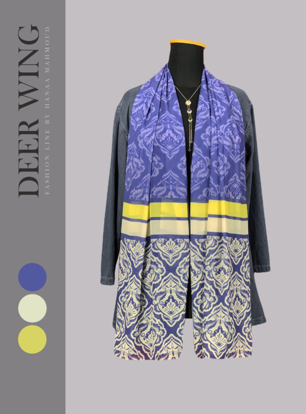 Mauve Imprint Chiffon Scarf - Image 3