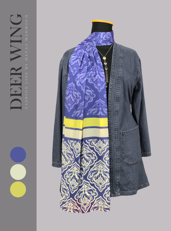 Mauve Imprint Chiffon Scarf - Image 4