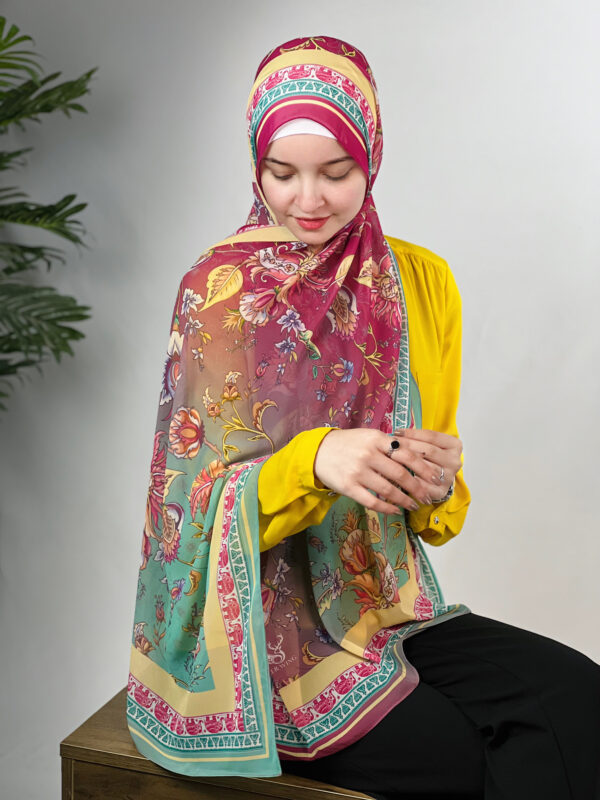 Indian Delight Chiffon Scarf - Image 3