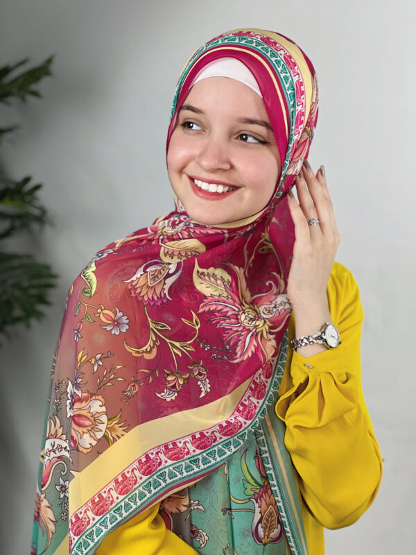 Indian Delight Chiffon Scarf - Image 4