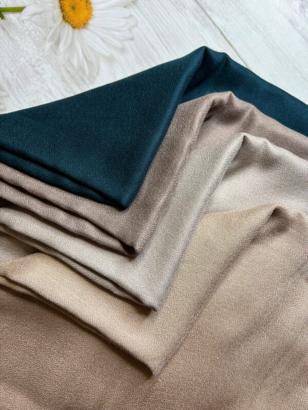 Mocha Cotton Elegance Scarf - Image 2