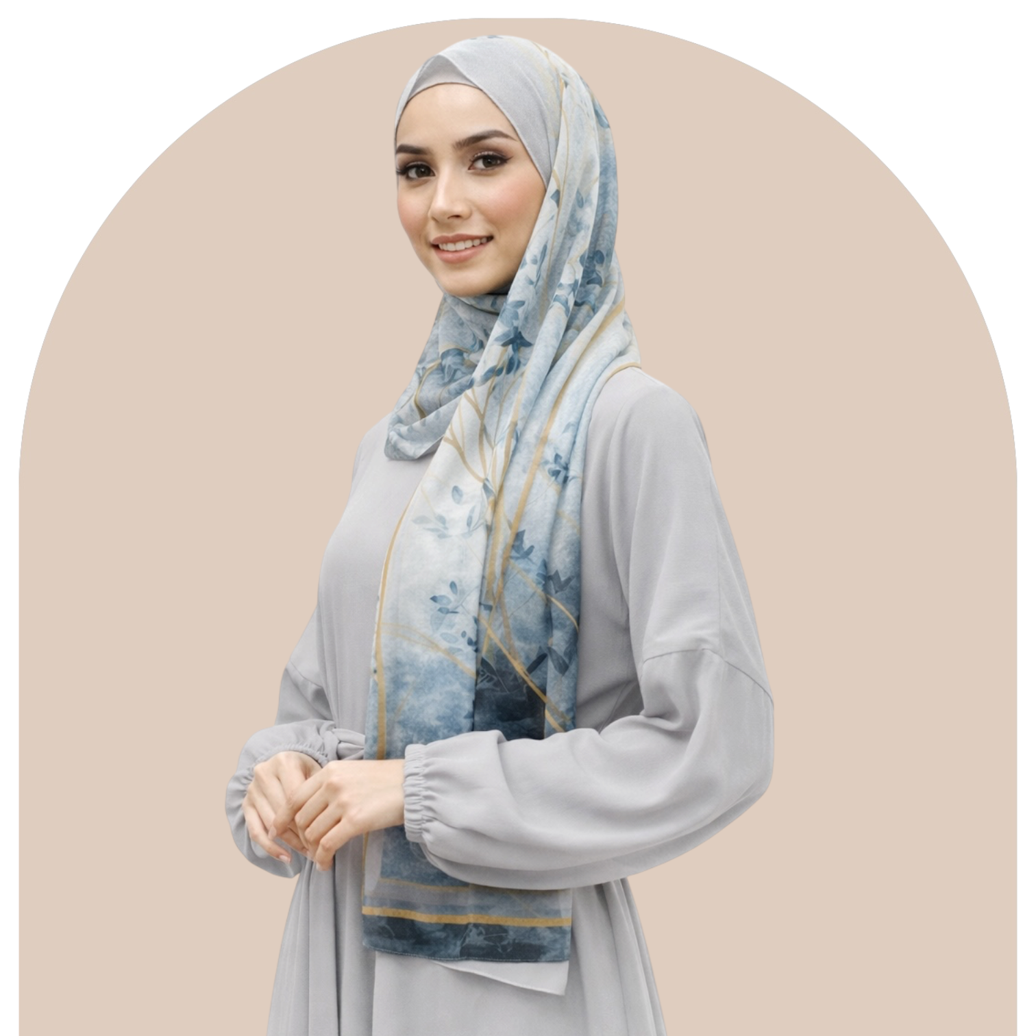 Gray Serenity Chiffon Scarf