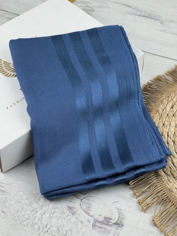 Indigo Cotton Scarf Satin - Image 2