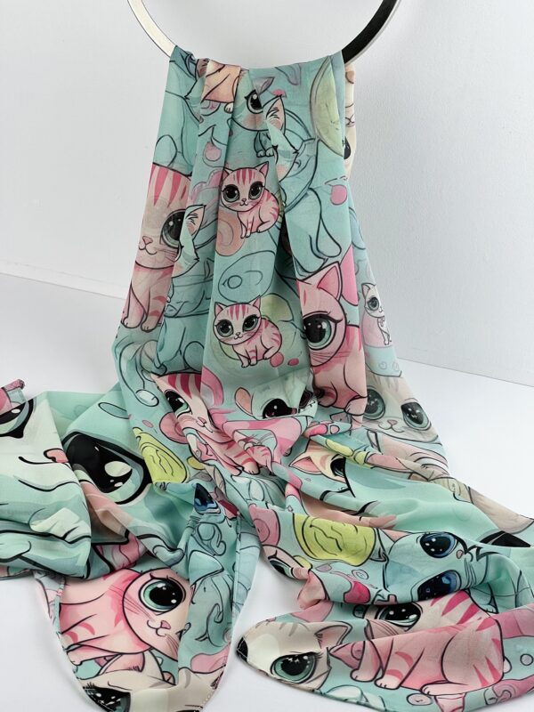 Hello Loulie Chiffon Scarf - Image 4