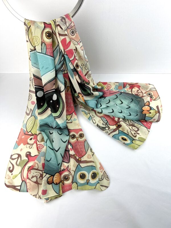 Miss Owlie Chiffon Scarf - Image 4
